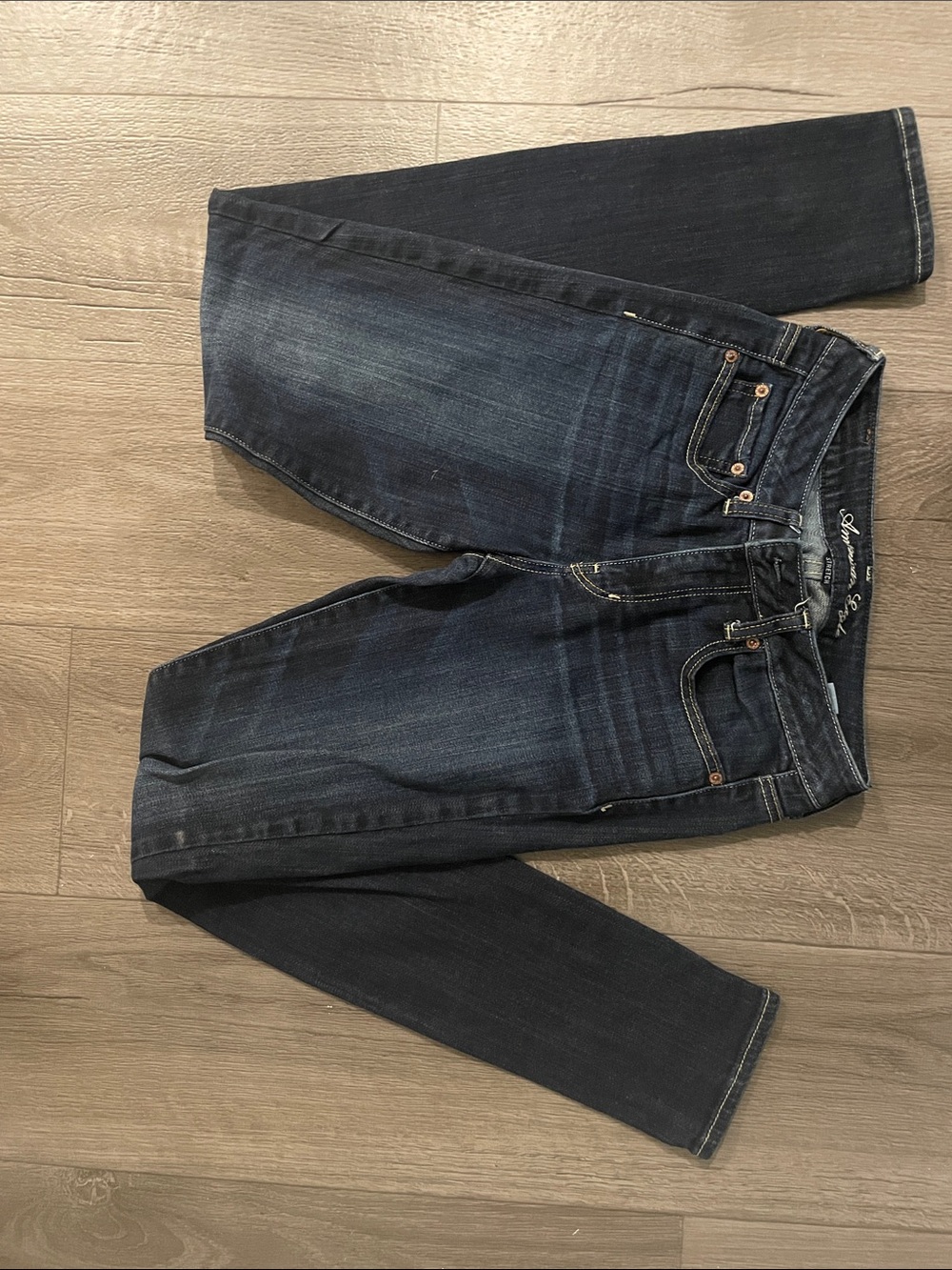 American Eagle Outfitters Women's Skinny Jeans - Dark Blue Wash